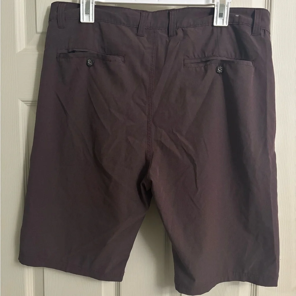 BKE Men's Hybrid Active Golf Summer Breathable Moisture Wick Shorts - Deep Brown